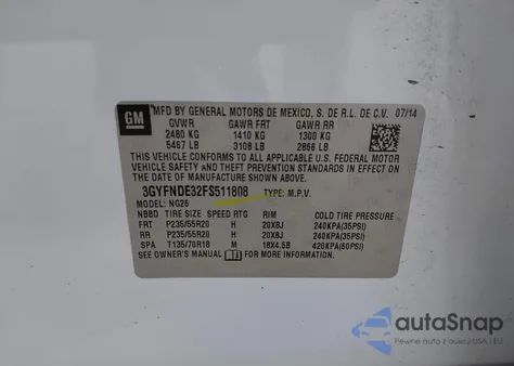 2015 Cadillac Srx Premium Collection from USA, damaged, VIN 3GYFNDE32FS511808